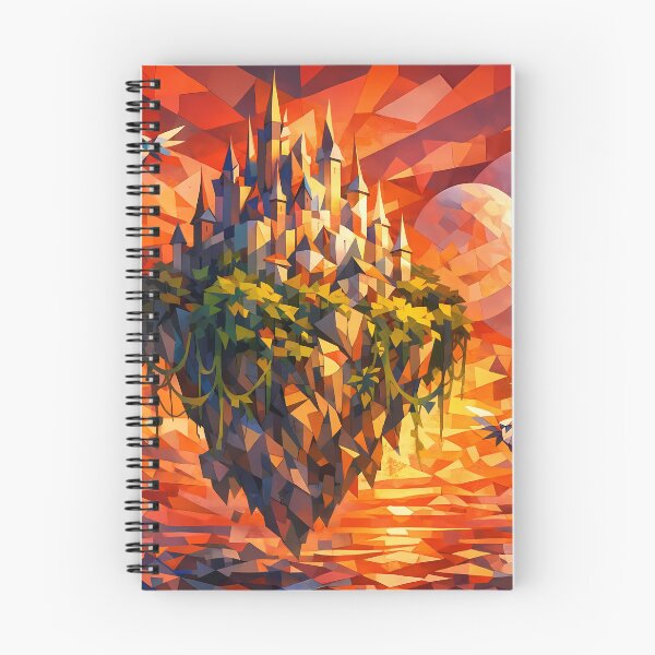 Item preview, Floating Castle with Two Moons designed and sold by cuprum.