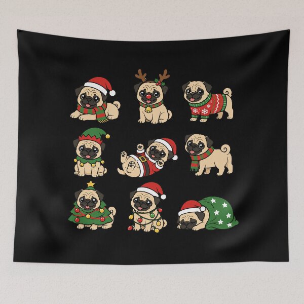 Item preview, Funny Pug Dog Christmas Holiday Xmas Mom Dad designed and sold by rafaeltto.