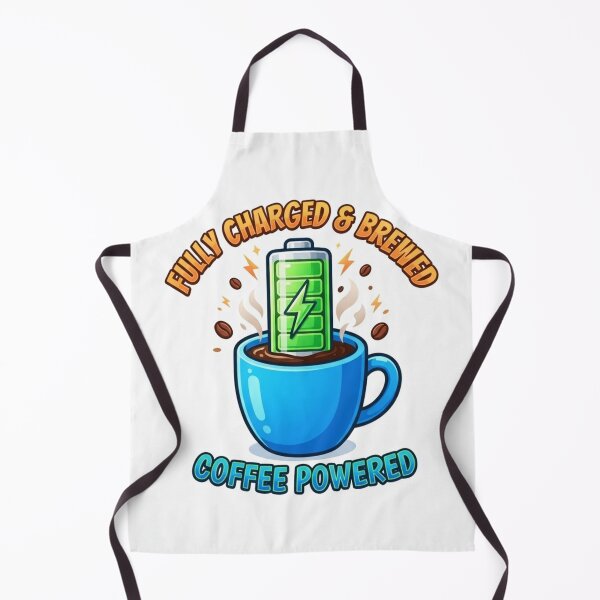 Item preview, Fully Charged Coffee Powered Funny Caffeine Quote designed and sold by Ink-CanvasIC.