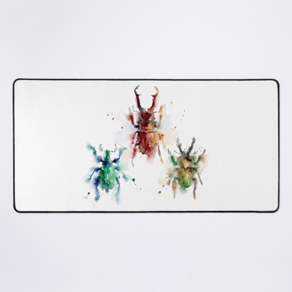 Item preview, Vibrant Beetle Trio Watercolor Insect Art designed and sold by caracatita75.