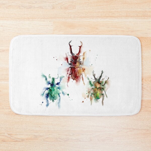 Item preview, Vibrant Beetle Trio Watercolor Insect Art designed and sold by caracatita75.