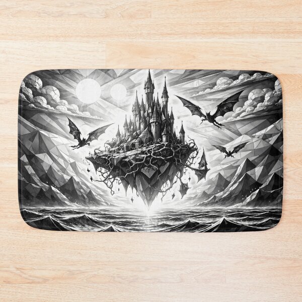 Item preview, Floating Castle Over Ocean designed and sold by cuprum.