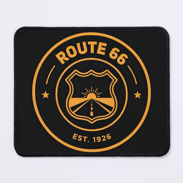 Item preview, Vintage Route 66 Highway Shield Circular Badge Emblem Vector designed and sold by Shutter-Dragon.