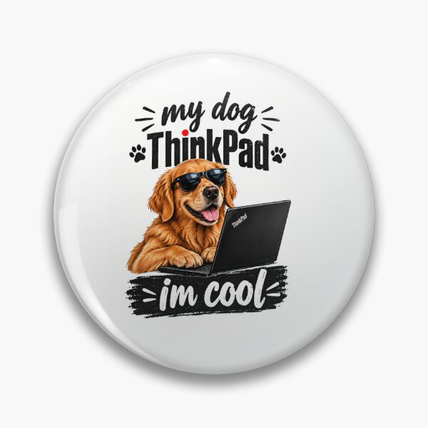 Item preview, My Dog ThinkPad I'm Cool – Funny Dog Laptop Lover Design designed and sold by MalickaArt.