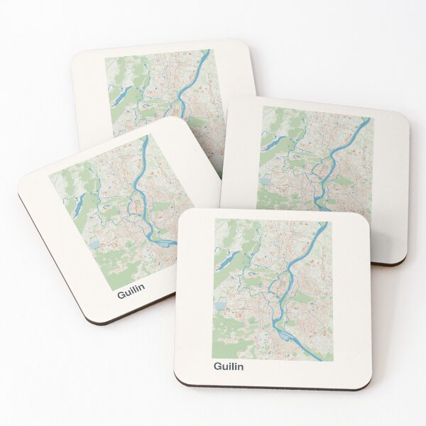 Item preview, Guilin Minimalistic Map Art designed and sold by MapsNerd.