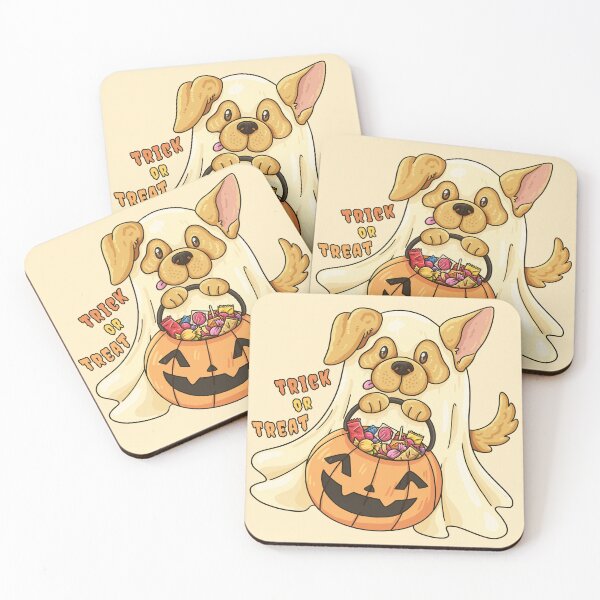Item preview, Ghost dog trick or treat designed and sold by Maria-Henriques.