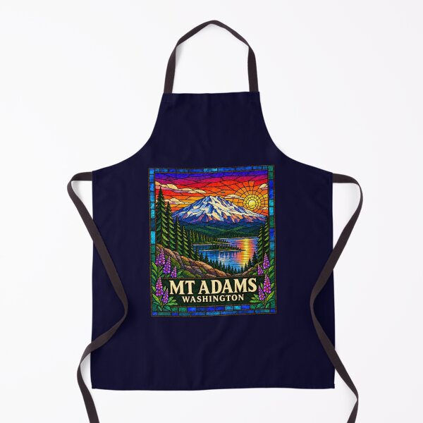 Item preview, Mt. Adams Washington Stained Glass Mountain Travel Poster designed and sold by Swanny's Custom T-shirt and Gift Designs.