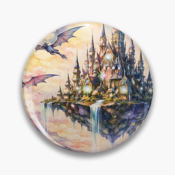 Item preview, Floating Castle with Majestic Dragons designed and sold by cuprum.