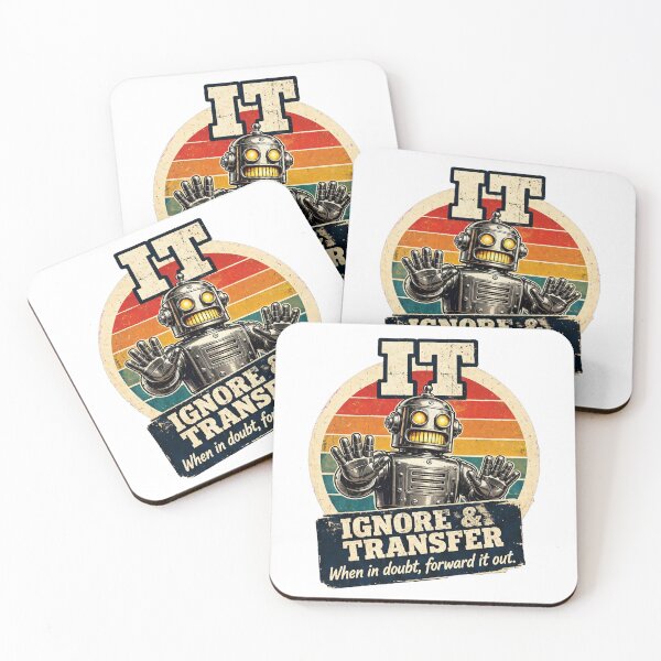 Item preview, Ignore & Transfer – Retro IT Robot Vintage Tech Humor designed and sold by A-T-H.