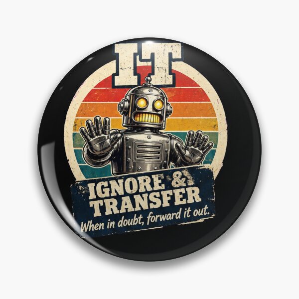 Item preview, Ignore & Transfer – Retro IT Robot Vintage Tech Humor designed and sold by A-T-H.
