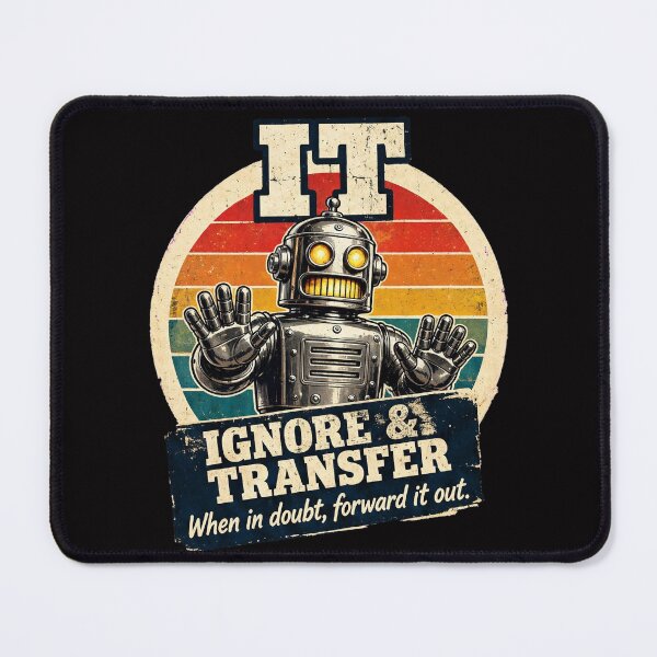 Item preview, Ignore & Transfer – Retro IT Robot Vintage Tech Humor designed and sold by A-T-H.