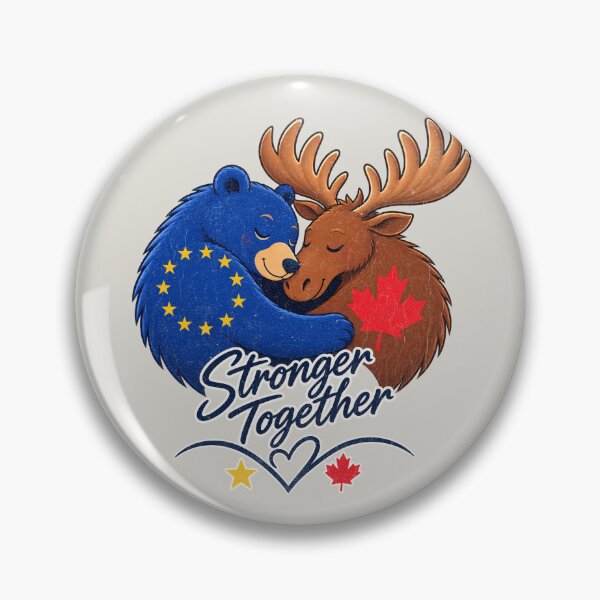 Item preview, Bear and Moose - European Union Canada - Stronger Together designed and sold by RR-Arts.