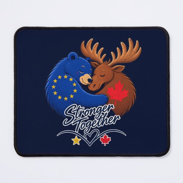 Item preview, Bear and Moose - European Union Canada - Stronger Together designed and sold by RR-Arts.