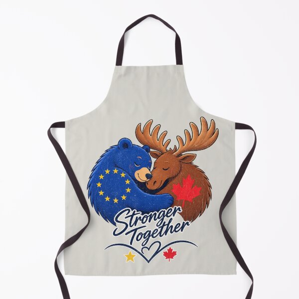 Item preview, Bear and Moose - European Union Canada - Stronger Together designed and sold by RR-Arts.