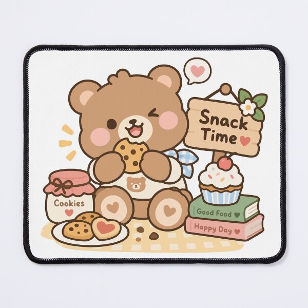 Item preview, Happy Bear Enjoying Cookies and Sweet Little Treats  Description: designed and sold by WanwisaChuenlom.