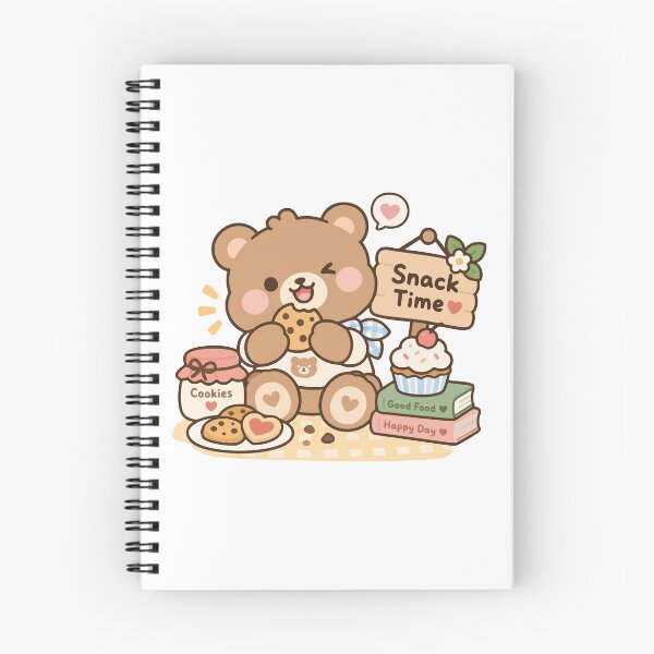 Item preview, Happy Bear Enjoying Cookies and Sweet Little Treats  Description: designed and sold by WanwisaChuenlom.