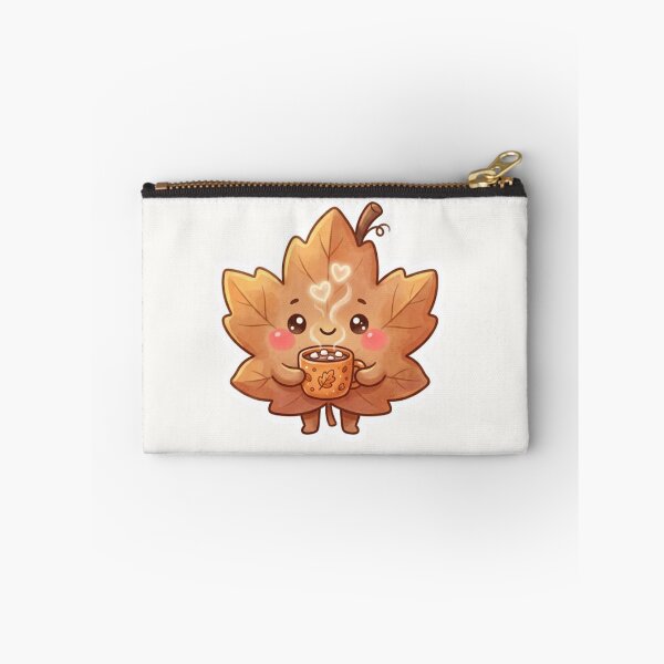 Item preview, Cute Leaf Drinking Cocoa Autumn Sticker designed and sold by Cerys-GS.