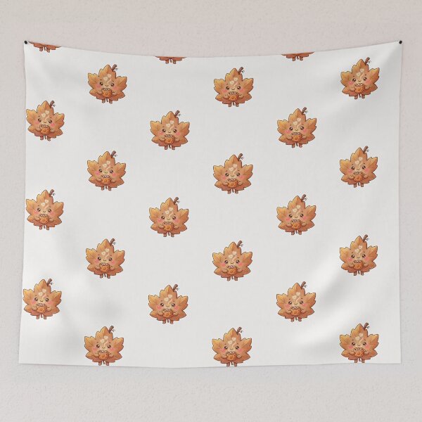 Item preview, Cute Leaf Drinking Cocoa Autumn Sticker designed and sold by Cerys-GS.