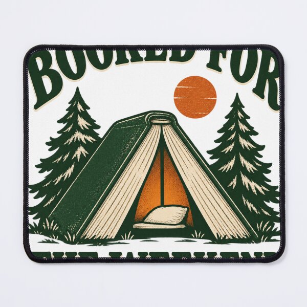 Item preview, Booked for the Weekend – Retro Book Tent Camping designed and sold by PG Shop Art.