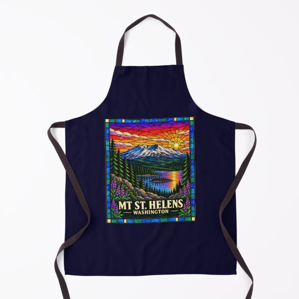 Item preview, Mt. St. Helens Washington Stained Glass Mountain Travel Poster designed and sold by Swanny's Custom T-shirt and Gift Designs.