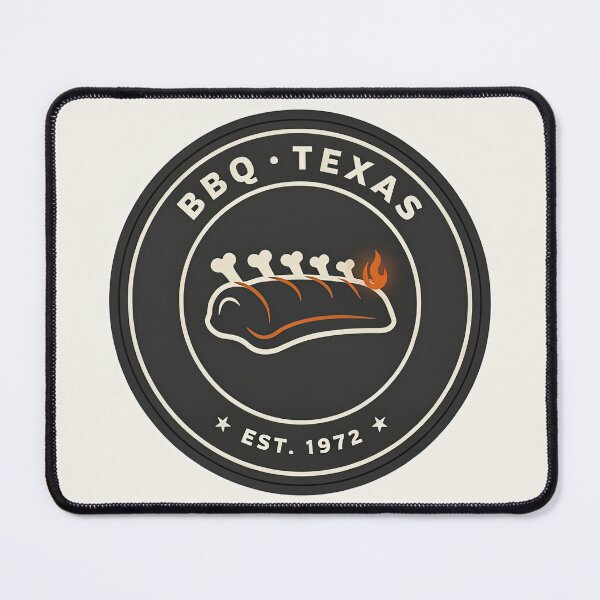 Item preview, Vintage Texas BBQ Ribs Circular Badge Emblem Vector designed and sold by Shutter-Dragon.