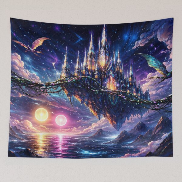 Item preview, Floating Castle in Cosmic Sky designed and sold by cuprum.