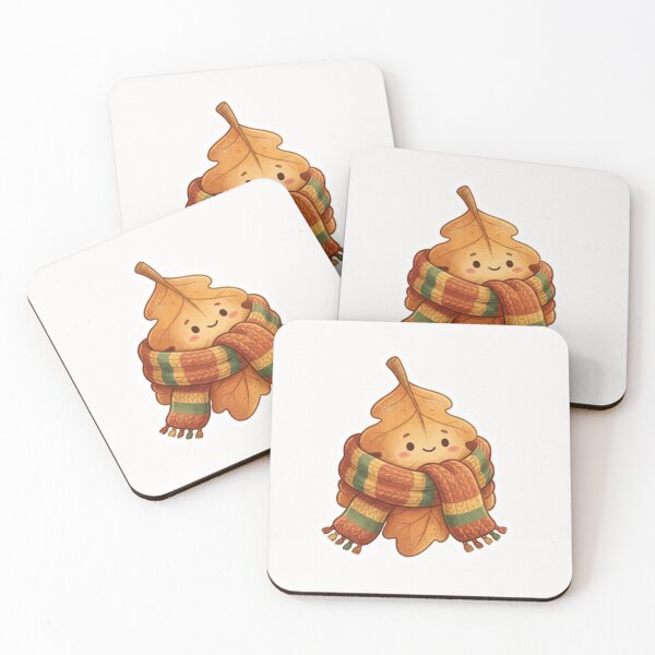 Item preview, Cute Leaf Wrapped in Scarf Autumn Sticker designed and sold by Cerys-GS.
