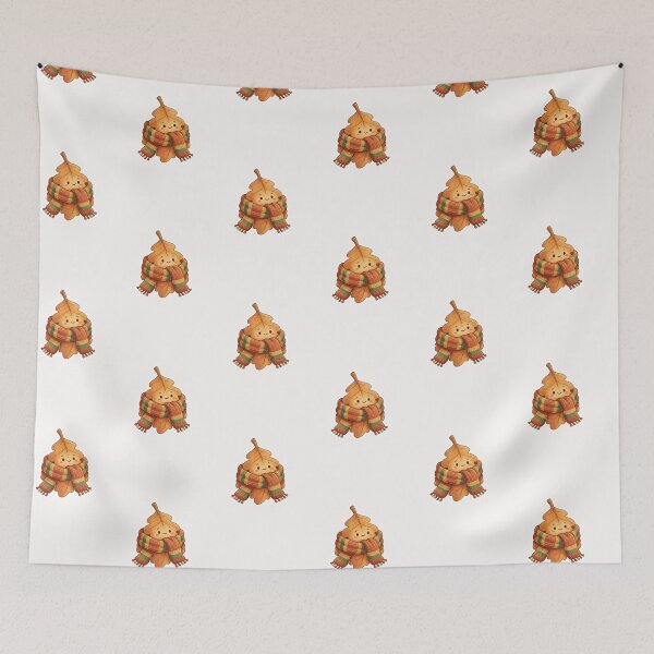 Item preview, Cute Leaf Wrapped in Scarf Autumn Sticker designed and sold by Cerys-GS.