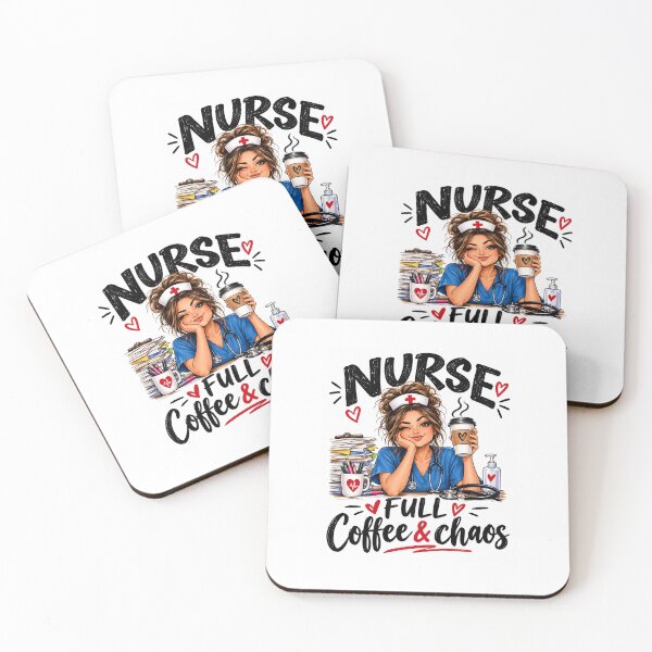 Item preview, Nurse Full of Coffee & Chaos – Funny Nurse Coffee Lover Design designed and sold by MalickaArt.