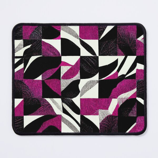 Item preview, Abstract Black, White and Pink Geometric Pattern designed and sold by shelteredinside.