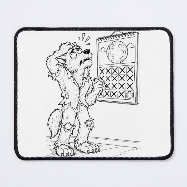 Item preview, Werewolf Waiting for the Full Moon  Funny Monster Humor designed and sold by ComedyInkFactor.