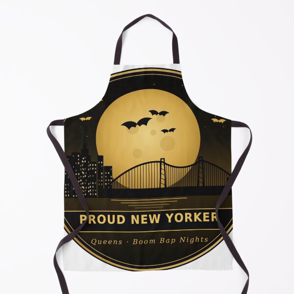 Item preview, Proud New Yorker Queens Gold Moon Skyline designed and sold by Printsby.