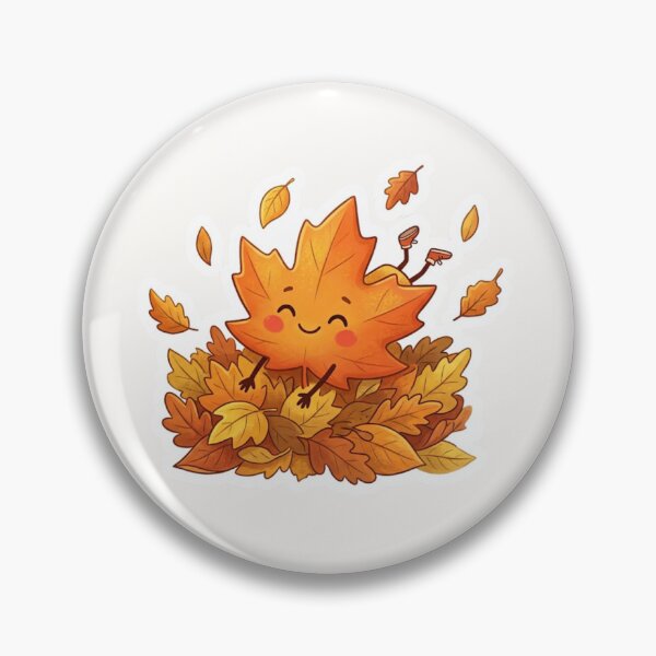 Item preview, Cute Leaf Jumping in Pile Autumn Sticker designed and sold by Cerys-GS.