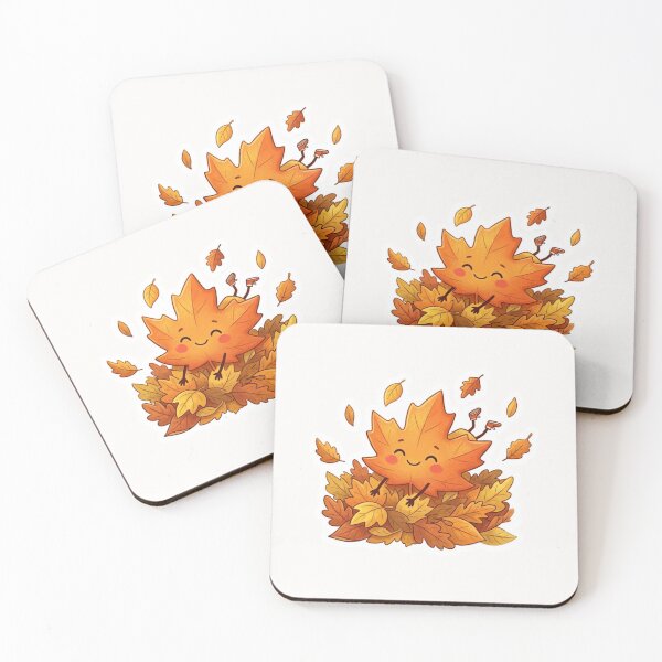 Item preview, Cute Leaf Jumping in Pile Autumn Sticker designed and sold by Cerys-GS.