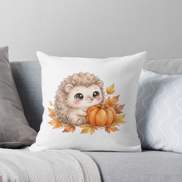 Item preview, Storybook Hedgehog with Pumpkin Fall Art designed and sold by cyzhang20.