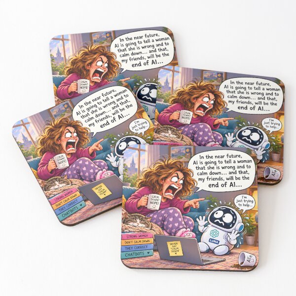 Item preview, AI Told Her to Calm Down — Big Mistake designed and sold by Sybille-Yates.