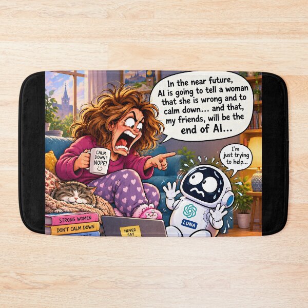 Item preview, AI Told Her to Calm Down — Big Mistake designed and sold by Sybille-Yates.