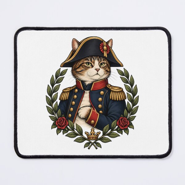 Item preview, French General Emperor Cat Bicorne Art designed and sold by Old's Cool Cat Studio.