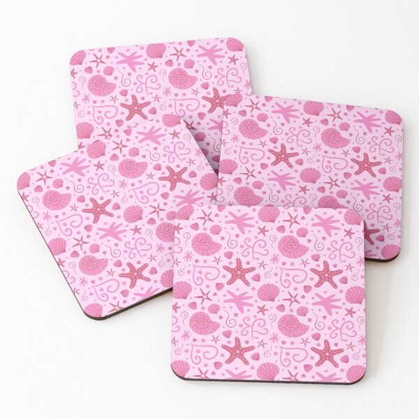 Item preview, Pink Seashells and Stars Pattern designed and sold by miawgigi.