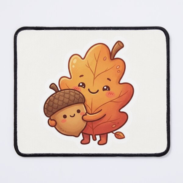 Item preview, Cute Leaf Holding Acorn Autumn Sticker designed and sold by Cerys-GS.