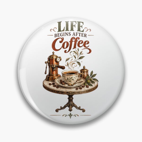 Item preview, Life Begins After Coffee Vintage Barista Table designed and sold by Sovereign Supply Co..