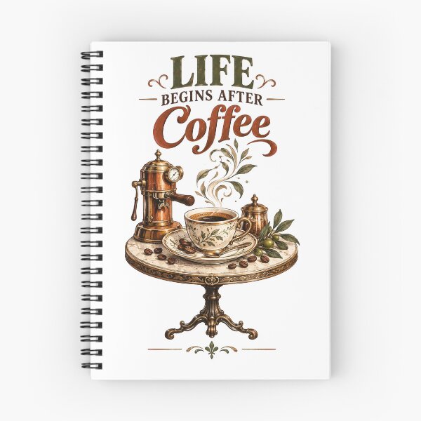 Item preview, Life Begins After Coffee Vintage Barista Table designed and sold by Sovereign Supply Co..