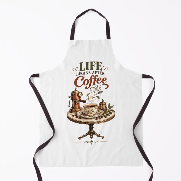Item preview, Life Begins After Coffee Vintage Barista Table designed and sold by Sovereign Supply Co..