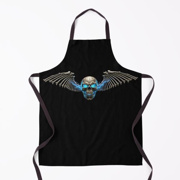 Item preview, Gothic Winged Skull - Electric Blue Lightning designed and sold by InkShiftLabs.