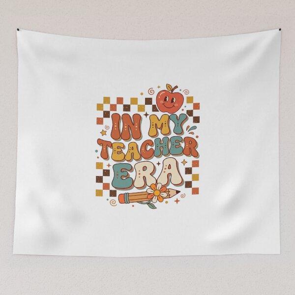 Item preview, In My Teacher Era Retro Education Typography designed and sold by Mellow Doodle Co..