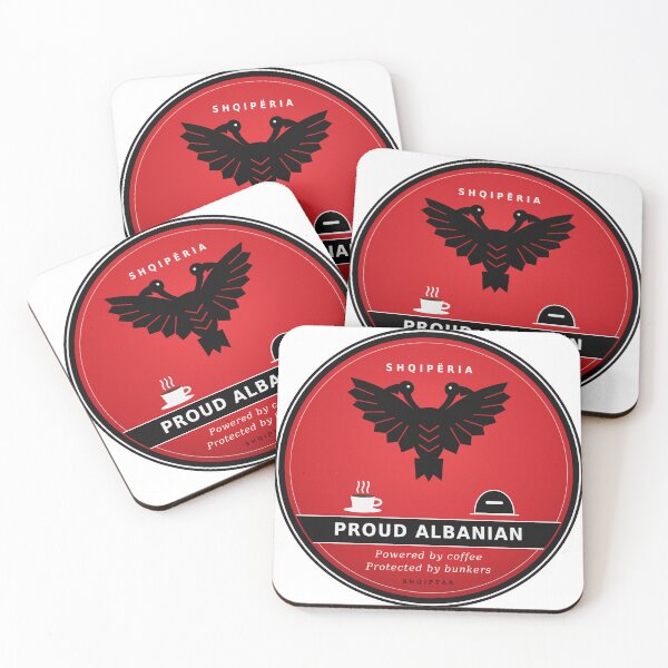 Item preview, Orgulloso albanés impulsado por el café designed and sold by Printsby.