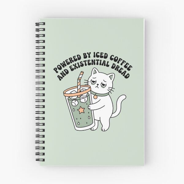 Item preview, Iced Coffee & Existential Dread Kawaii Cat  designed and sold by dreephic22.