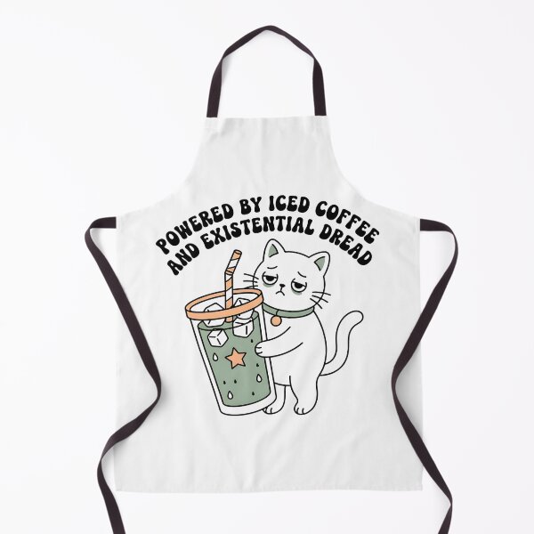 Item preview, Iced Coffee & Existential Dread Kawaii Cat designed and sold by dreephic22.