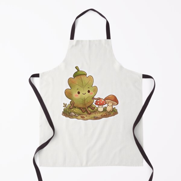 Item preview, Cute Leaf Playing With Mushrooms Autumn Sticker designed and sold by Cerys-GS.