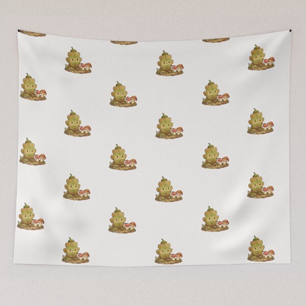 Item preview, Cute Leaf Playing With Mushrooms Autumn Sticker designed and sold by Cerys-GS.